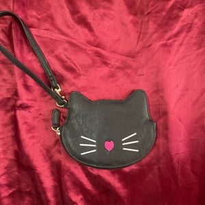 Betsy Johnson kitty cat coin purse